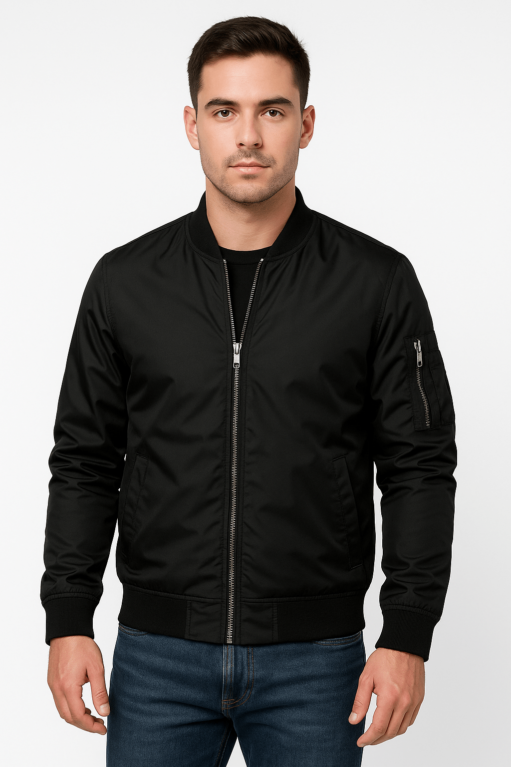 Unisex Lightweight Bomber Jacket Relaxed Fit - BritishMode