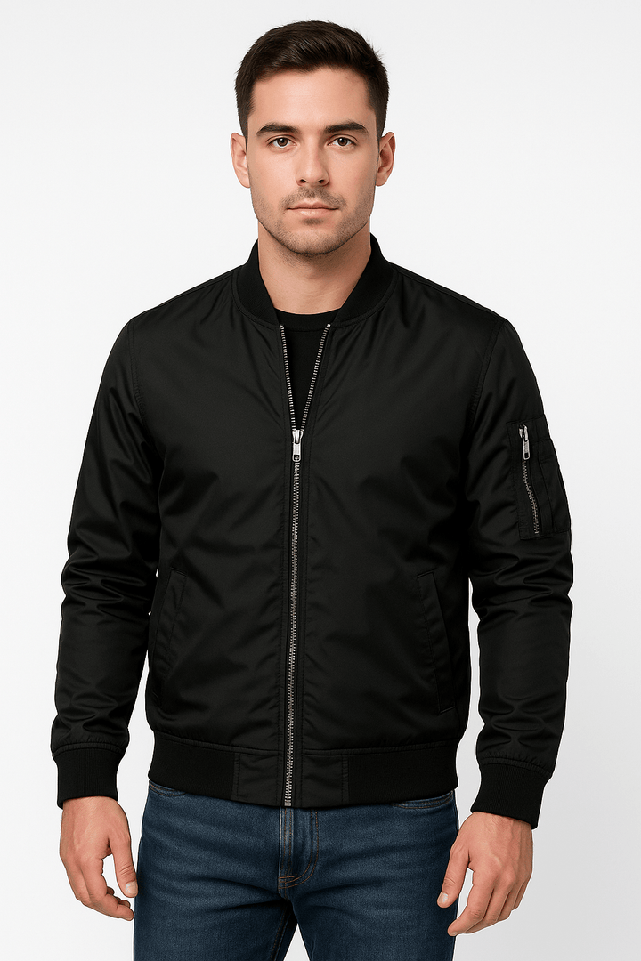 Unisex Lightweight Bomber Jacket Relaxed Fit - BritishMode