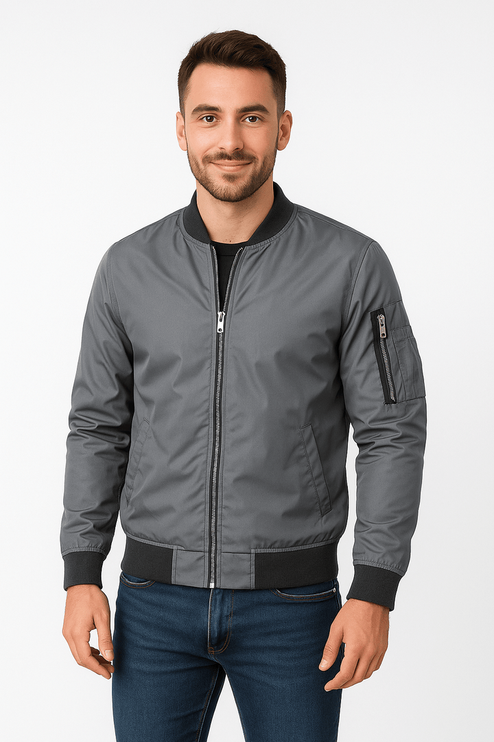 Unisex Lightweight Bomber Jacket Relaxed Fit