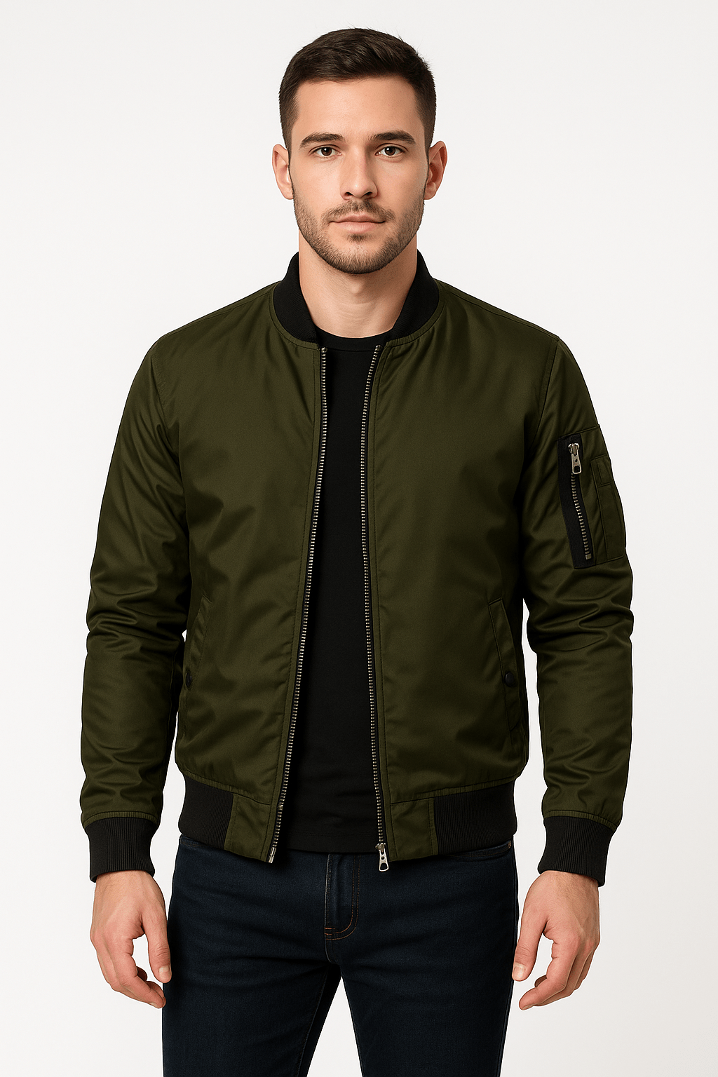 Unisex Lightweight Bomber Jacket Relaxed Fit