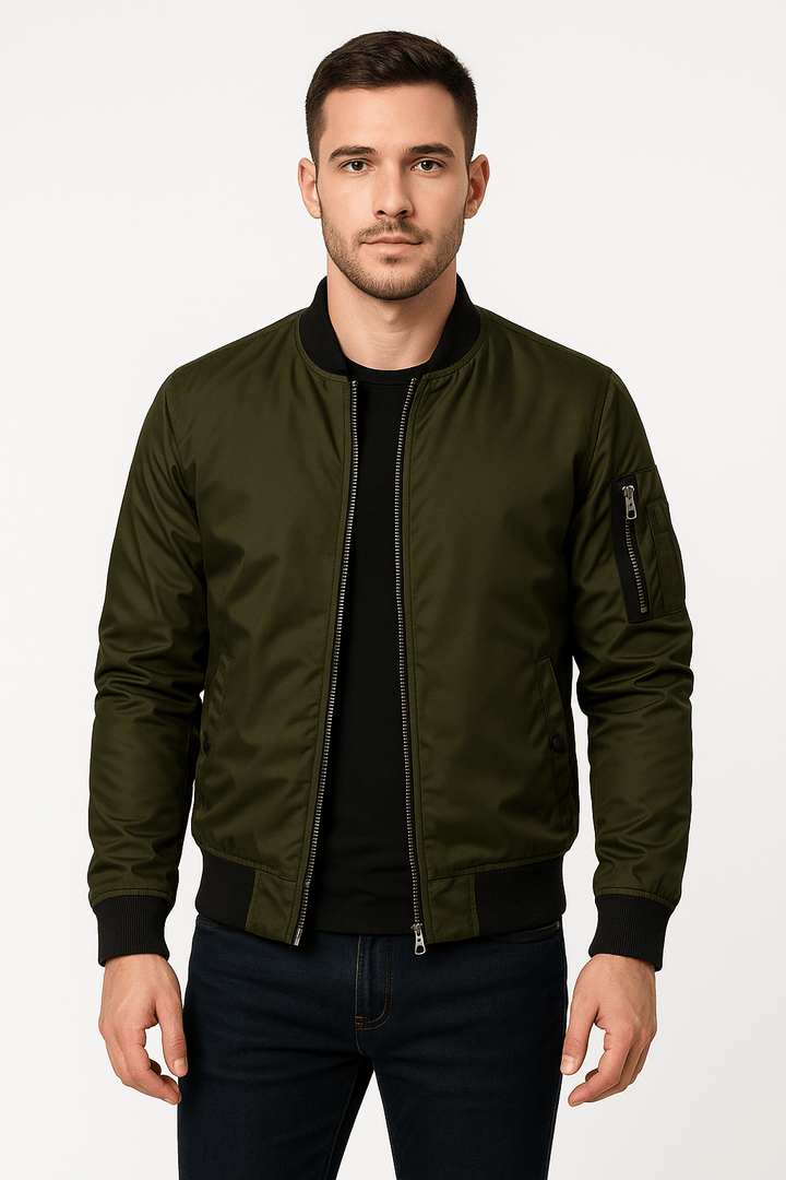 Unisex Lightweight Bomber Jacket Relaxed Fit