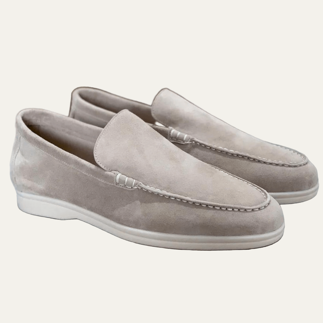 Mens Suede Platform Slip-On Loafers Low Profile - BritishMode