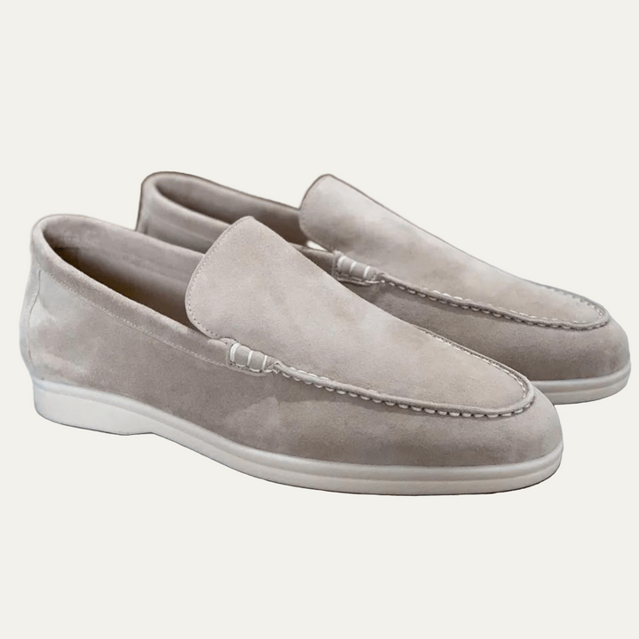 Mens Suede Platform Slip-On Loafers Low Profile - BritishMode