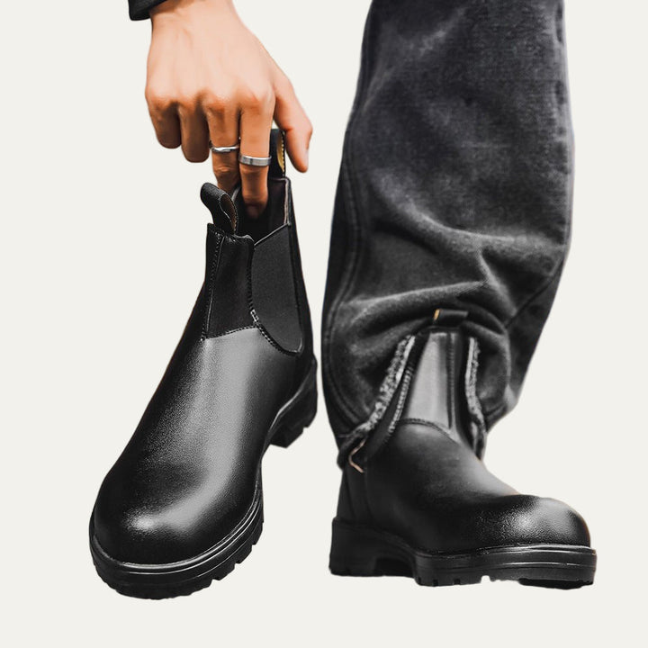 Mens Chelsea Boots Rugged Lug Sole Work Style - BritishMode