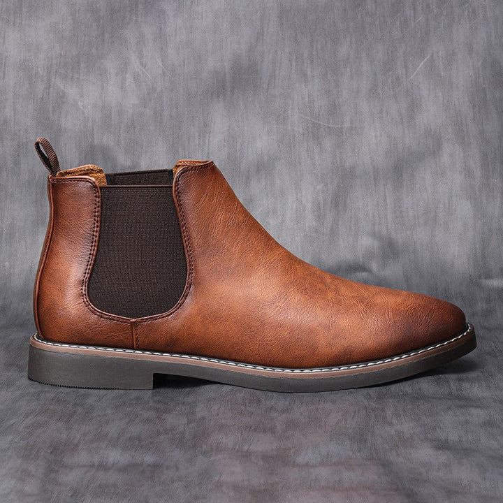 Unisex Chelsea Boots Leather Ankle Fit - BritishMode