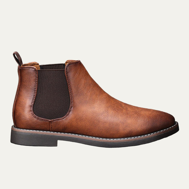 Mens Leather Chelsea Boots Polished Sleek Profile - BritishMode
