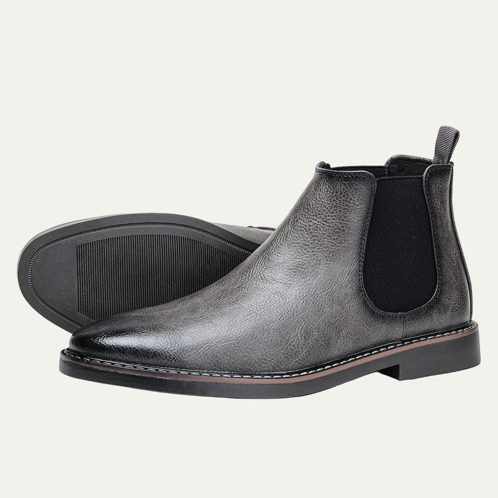 Mens Leather Chelsea Boots Polished Sleek Profile