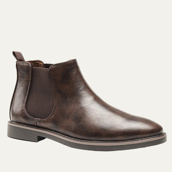 Mens Leather Chelsea Boots Polished Sleek Profile