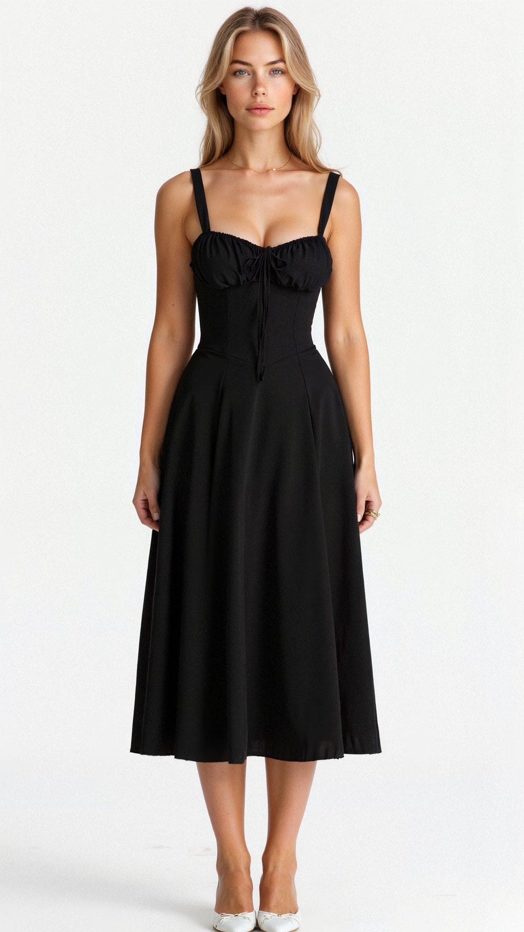 Womens Bodycon Midi Dress Feminine Fit