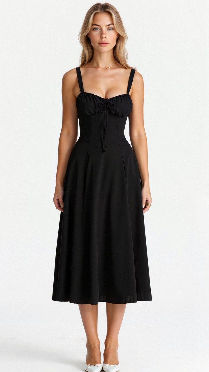 Womens Bodycon Midi Dress Feminine Fit