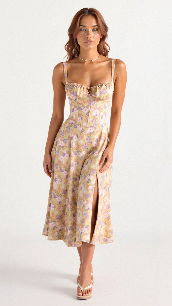 Womens Bodycon Midi Dress Feminine Fit - BritishMode