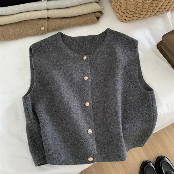 Womens Sweater Vest Cable Knit Soft Fit - BritishMode