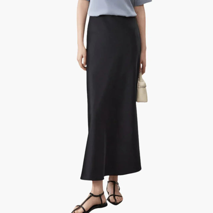 Womens High Waist Skirt with Finished Hem