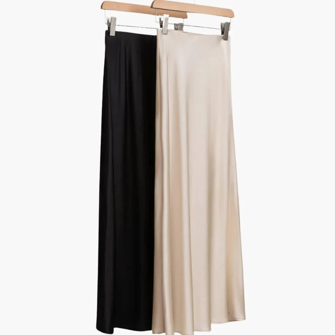 Womens High Waist Skirt with Finished Hem