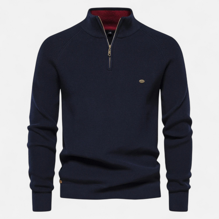 Mens Knit Sweater Crew Neck Cozy Fit