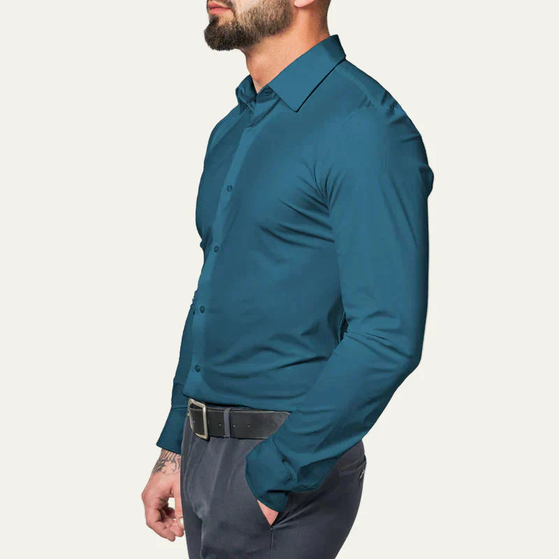 Mens Dress Shirt Wrinkle- Slim Fit