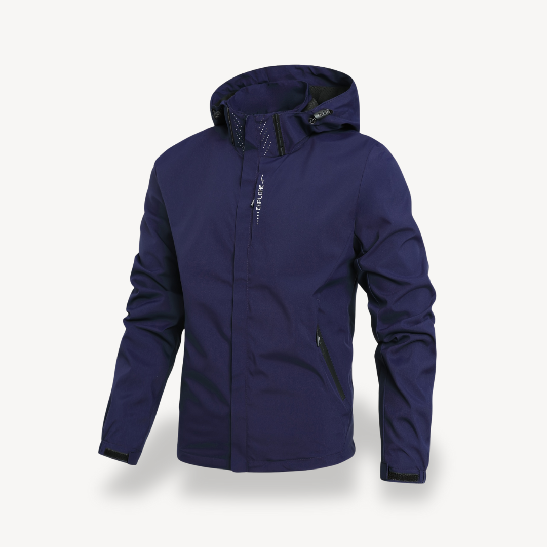 Mens Hoodie Water-Resistant Zip Front