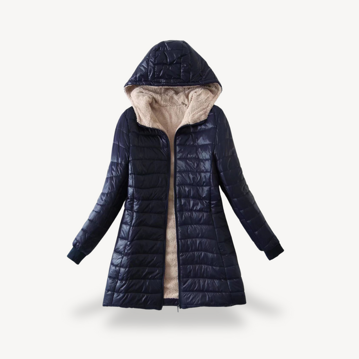 Womens Puffer Coat Sherpa Lined Insulated Fit