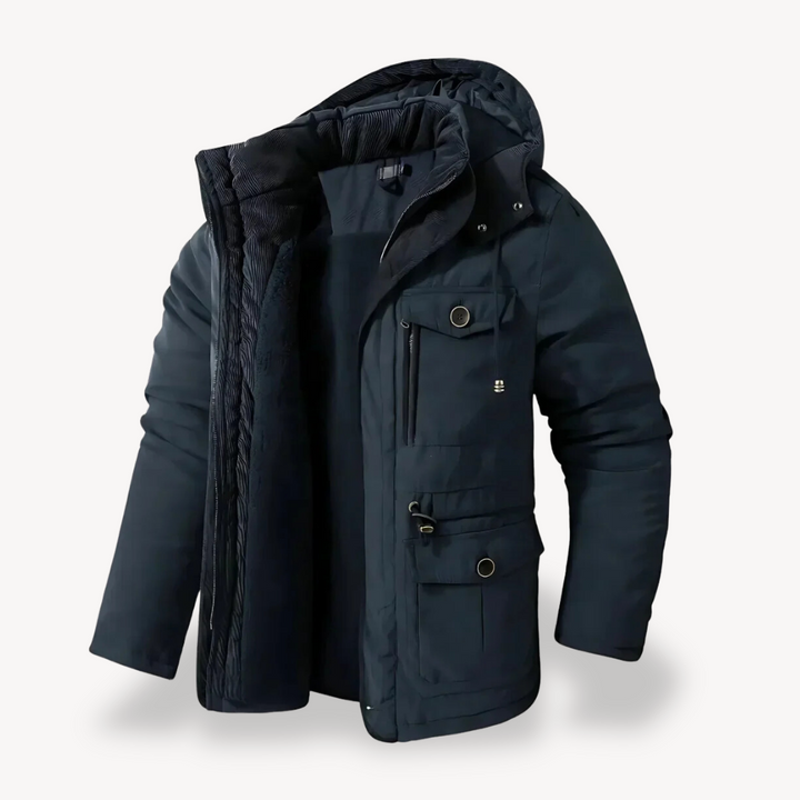 Mens Waterproof Parka Jacket Fur-Lined Warm