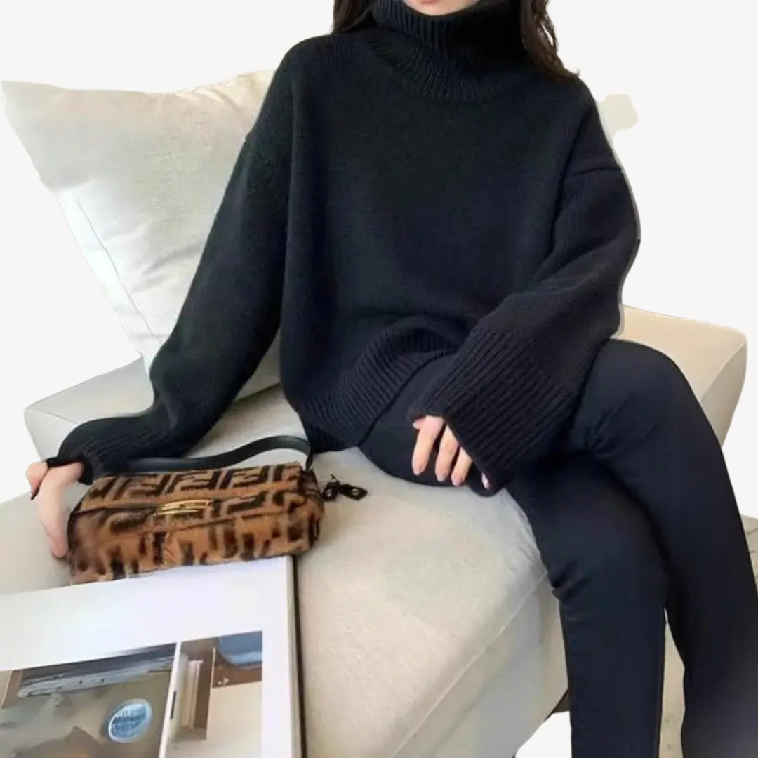 Womens Turtleneck Sweater Cozy Knit