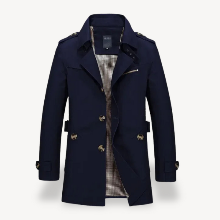 Mens Trench Coat Casual Slim Fit