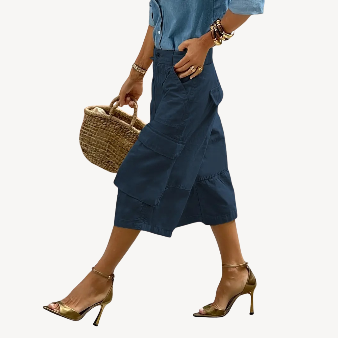 Womens Cargo Pants Relaxed Fit Cotton