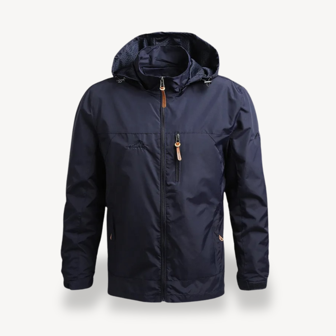 Mens Waterproof Raincoat Jacket with Hood