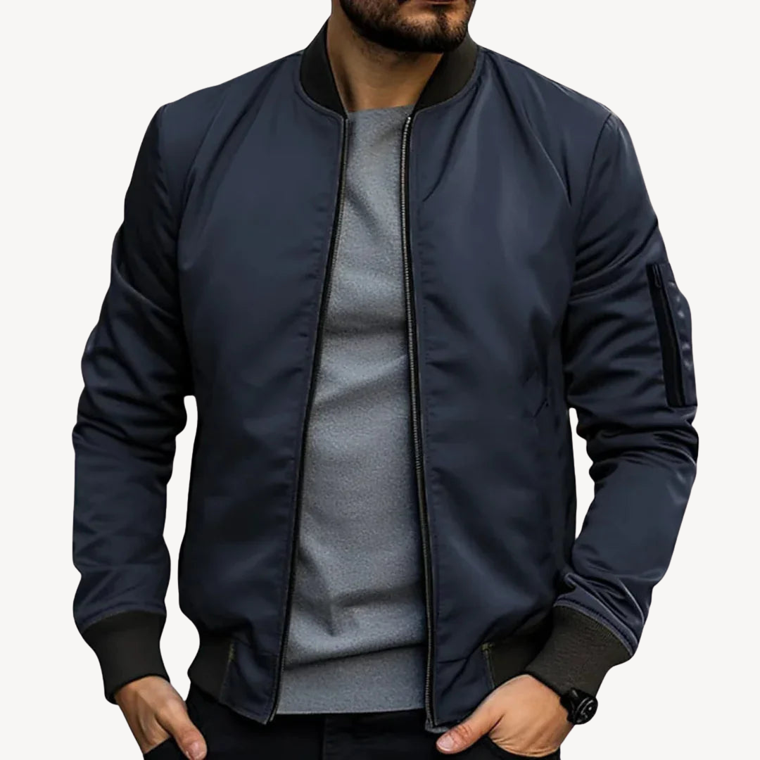 Mens Bomber Jacket Lightweight Nylon Fit