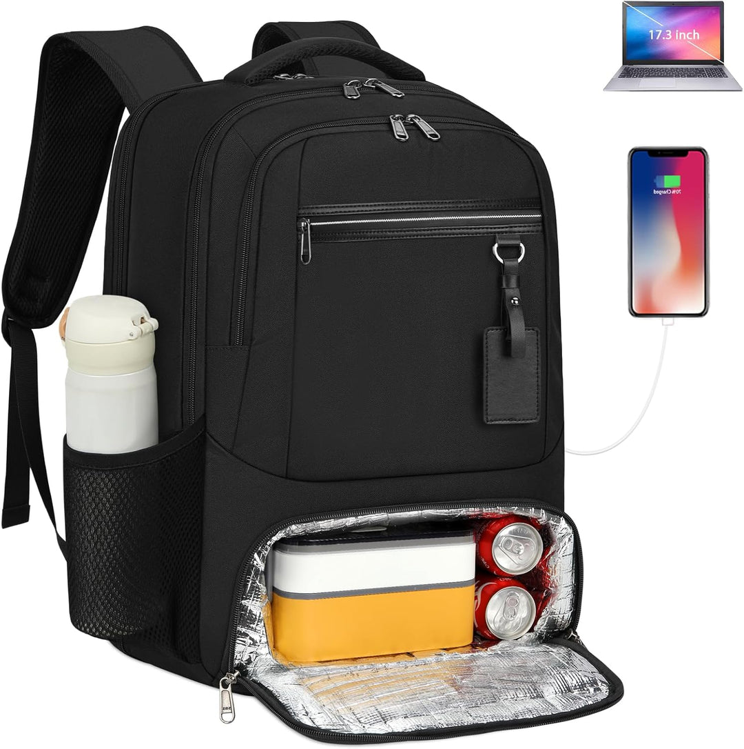 Unisex Laptop Backpack Waterproof with USB Port Multi-Compartment