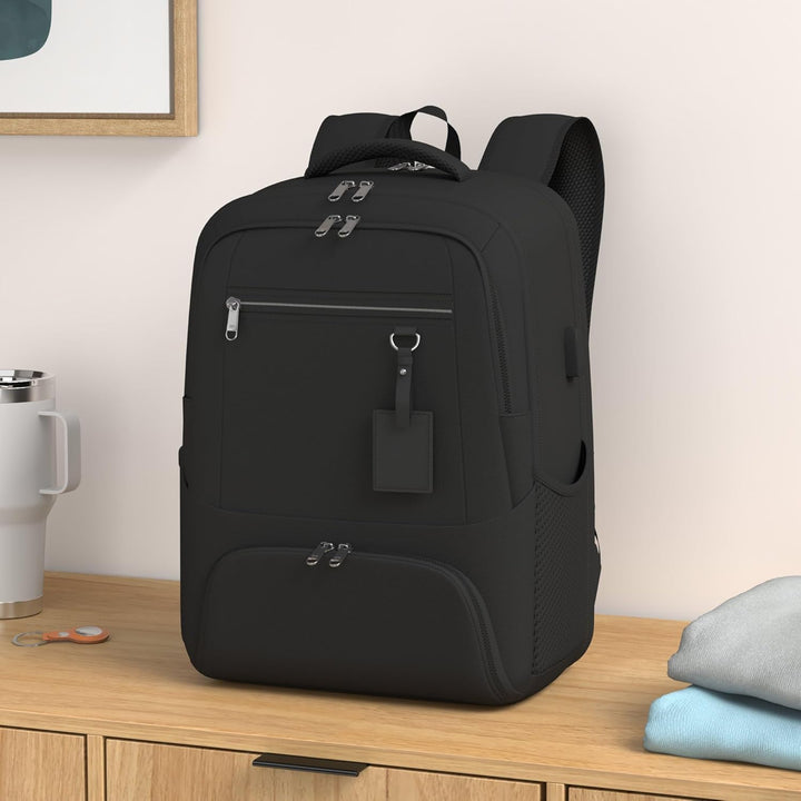 Unisex Laptop Backpack Waterproof with USB Port Multi-Compartment