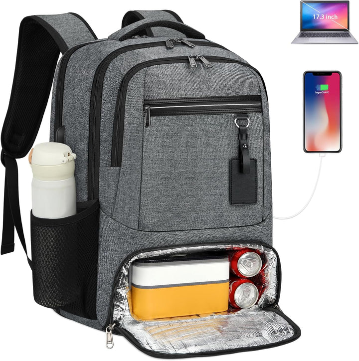 Unisex Laptop Backpack Waterproof with USB Port Multi-Compartment - BritishMode