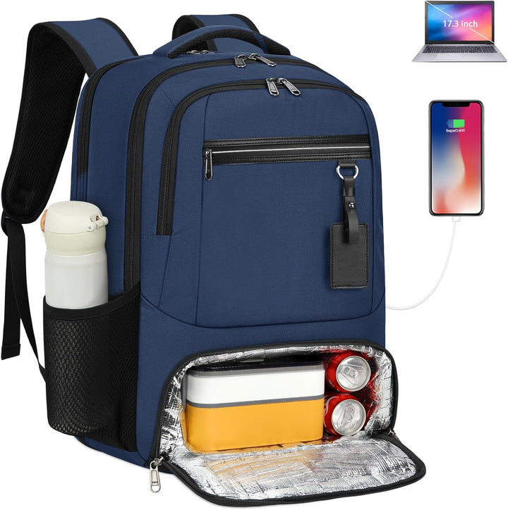 Unisex Laptop Backpack Waterproof with USB Port Multi-Compartment