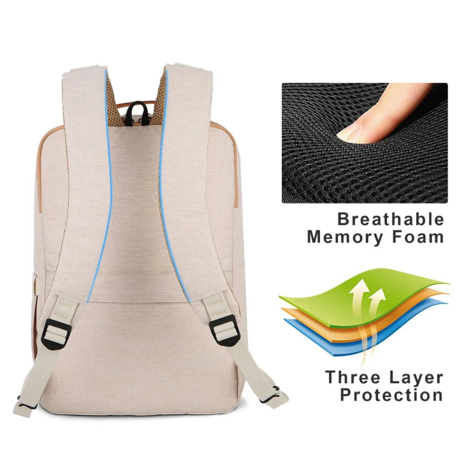 Unisex Backpack with Laptop Compartment and USB Charging Port