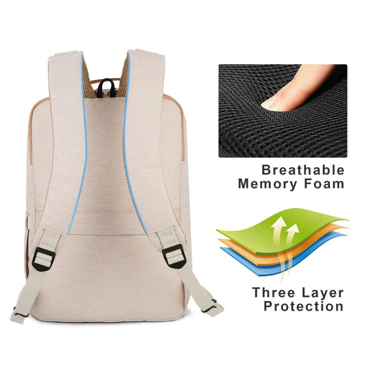 Unisex Backpack with Laptop Compartment and USB Charging Port