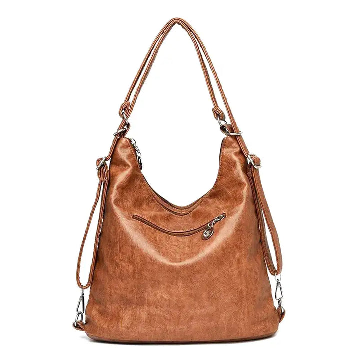 Womens Leather Handbag Multiple Pocket Design