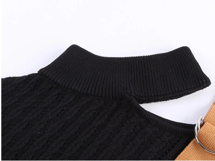 Womens One-Shoulder Sweater with Leopard Print Winter Style