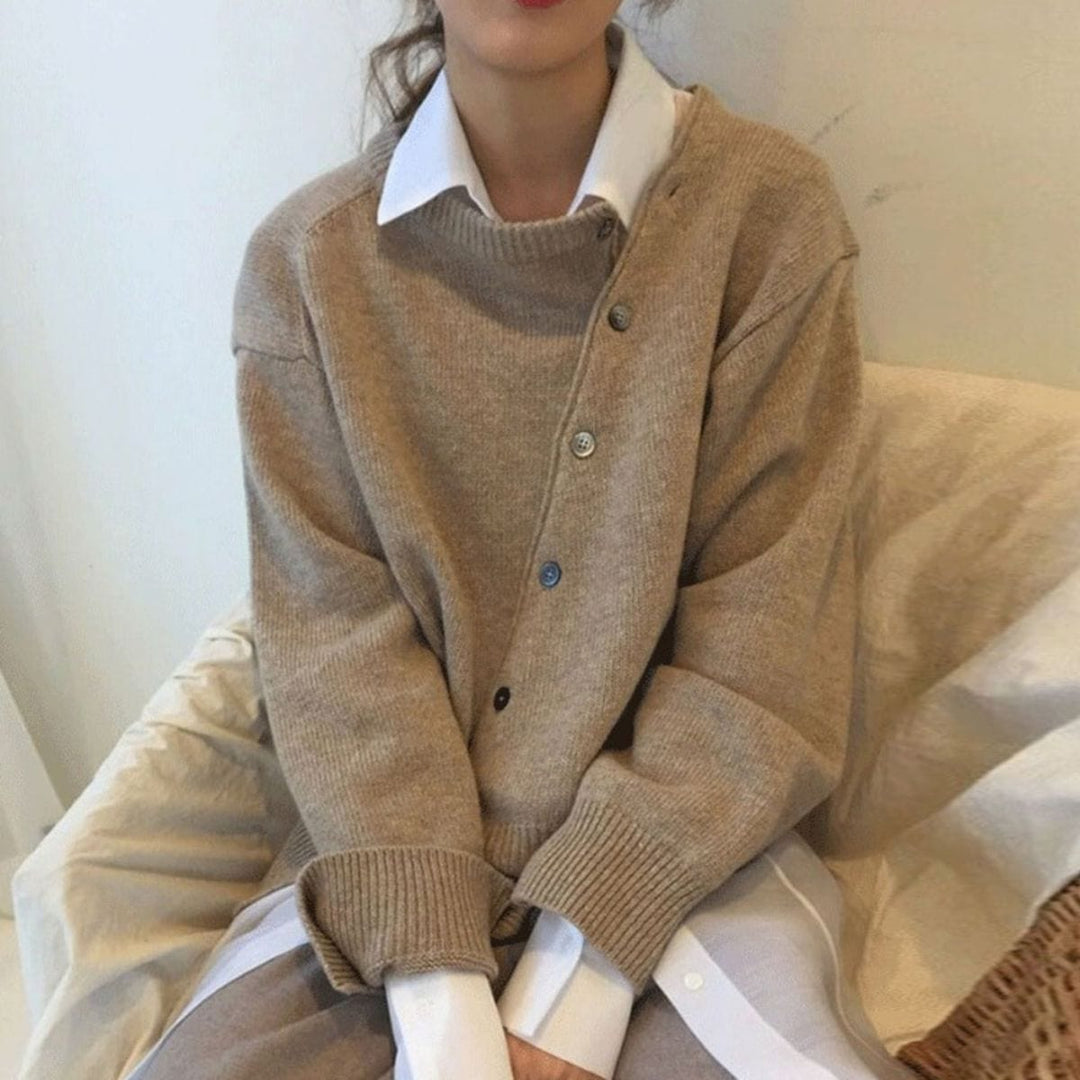 Womens Wrap Cardigan Soft Knit Relaxed Fit