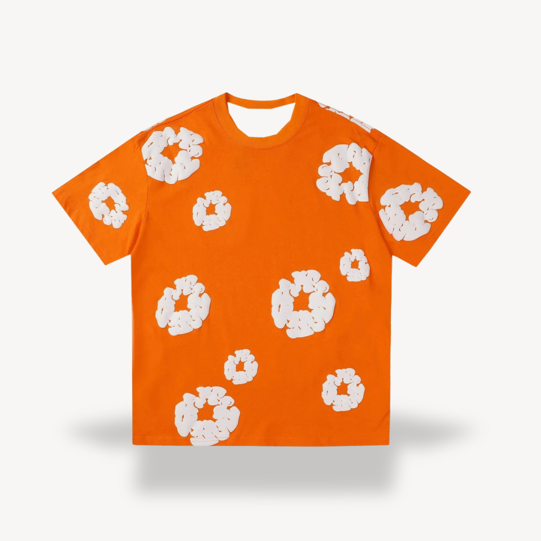 Unisex T-Shirt with Popcorn Print Casual Fit
