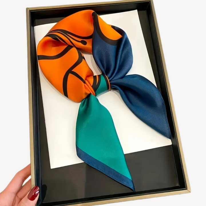 Womens Silk Scarf Printed Lightweight - BritishMode
