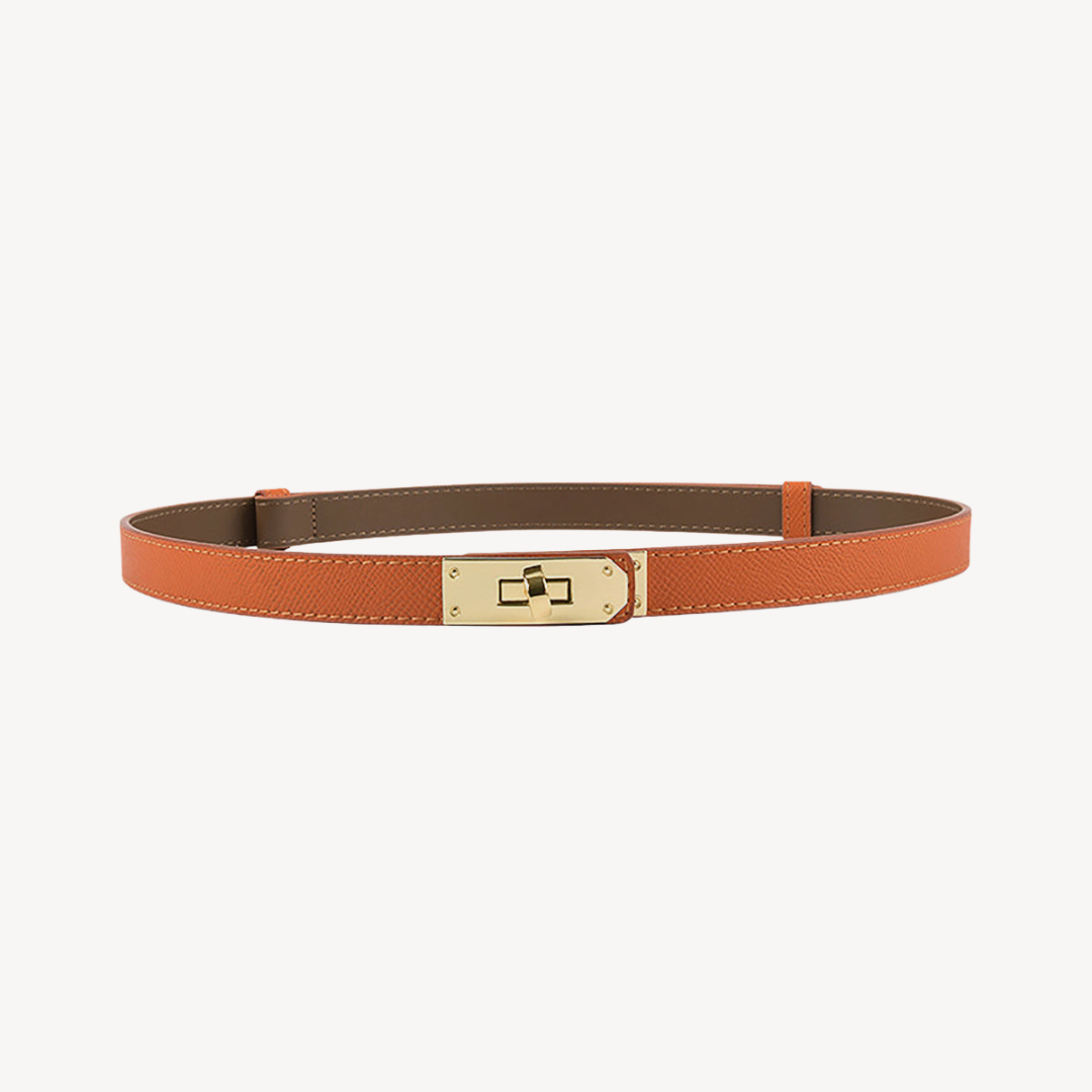 Womens Faux Leather Belt with Buckle Classic Fit