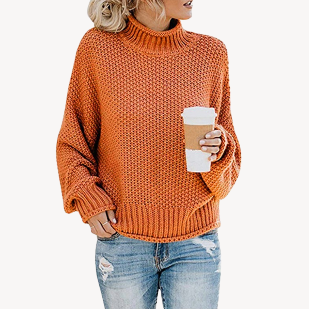 Womens Knit Pullover Sweater Relaxed Fit - BritishMode
