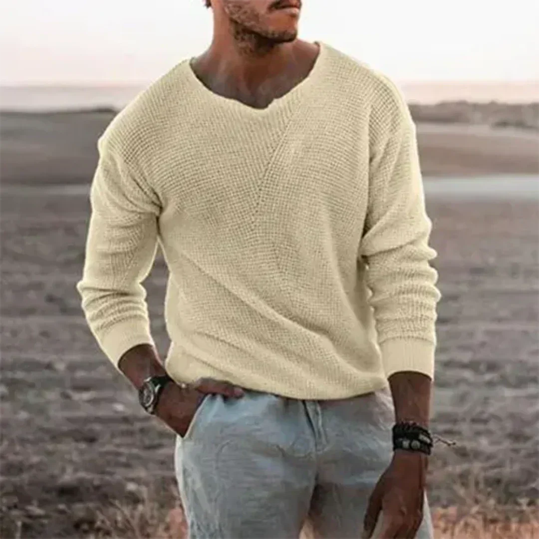 Mens Casual Sweater Soft Knit Regular Fit - BritishMode