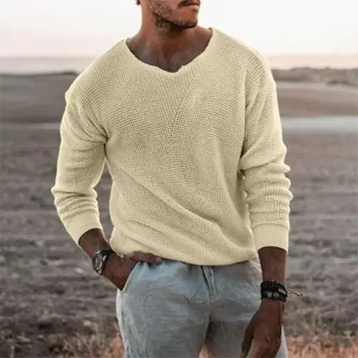 Mens Casual Sweater Soft Knit Regular Fit - BritishMode