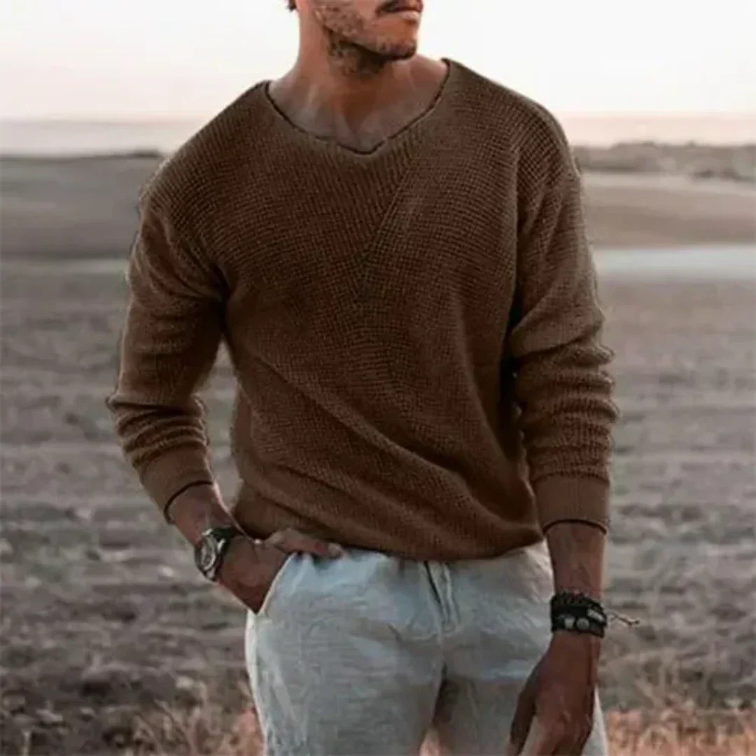 Mens Casual Sweater Soft Knit Regular Fit
