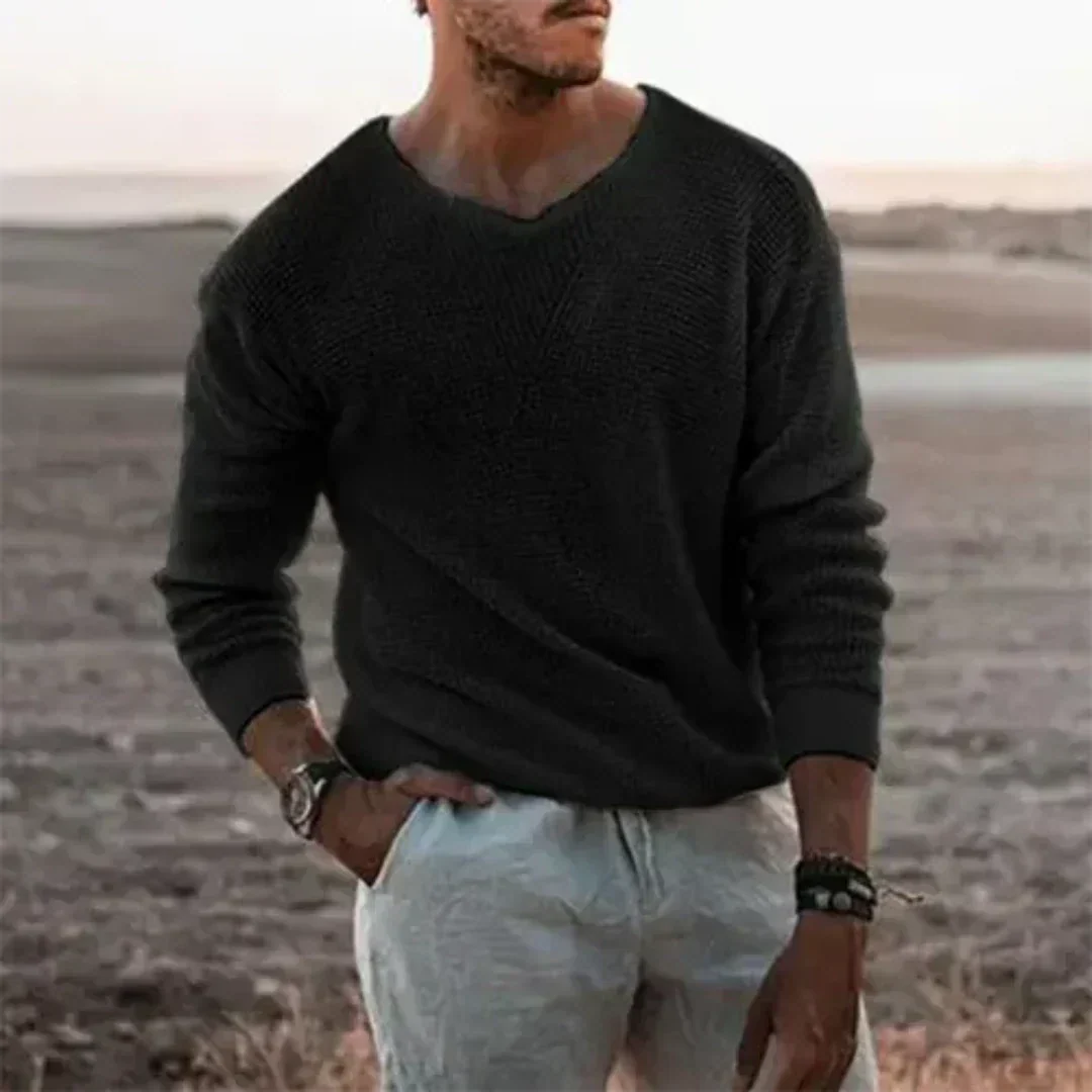 Mens Casual Sweater Soft Knit Regular Fit