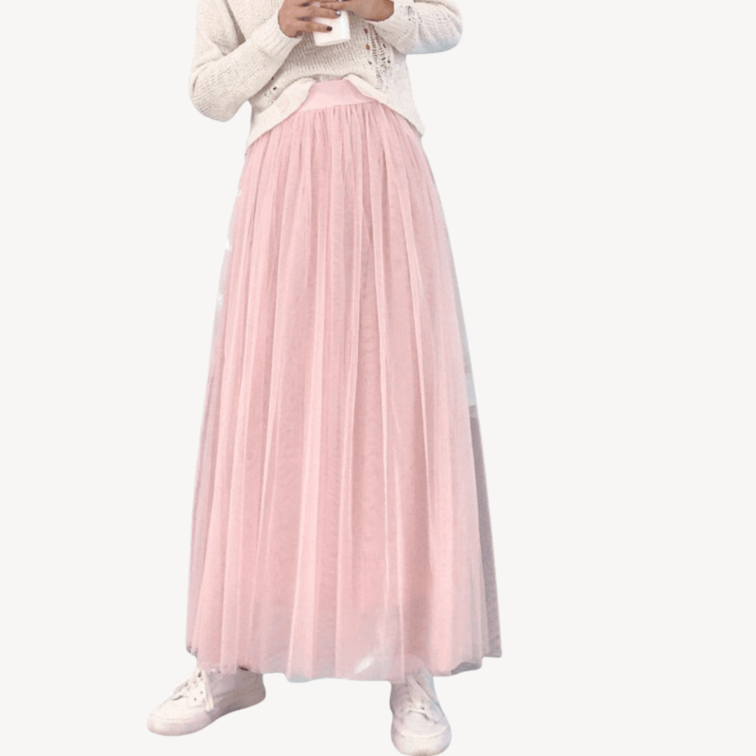 Womens Maxi Skirt Tulle Layered Flowy