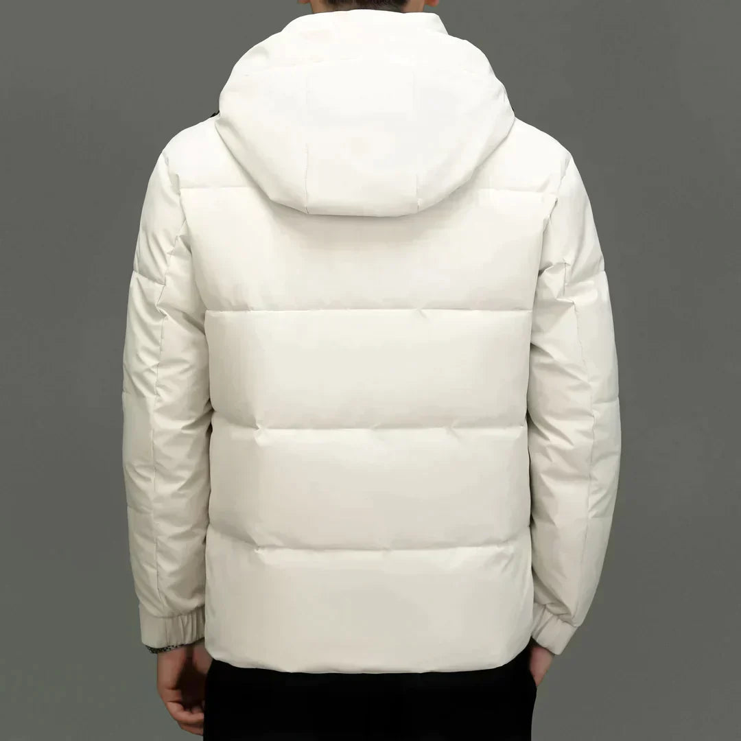 Mens Padded Jacket with Hood Quilted Fit