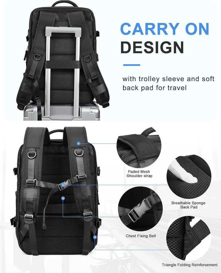 Unisex Laptop Carry Bag Multi-Compartment Adjustable Shoulder Strap