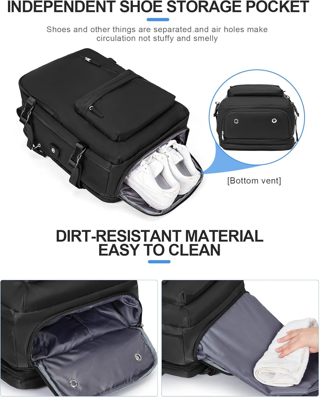 Unisex Laptop Carry Bag Multi-Compartment Adjustable Shoulder Strap