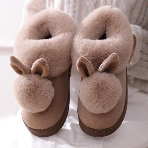 Womens Bunny Slippers Plush Comfortable Fit